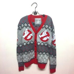 rare We Love Fine Ghostbusters Cardigan Sweater